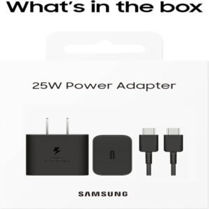 Samsung 25W Wall Charger Power Adapter with Cable (Black)